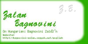 zalan bagnovini business card